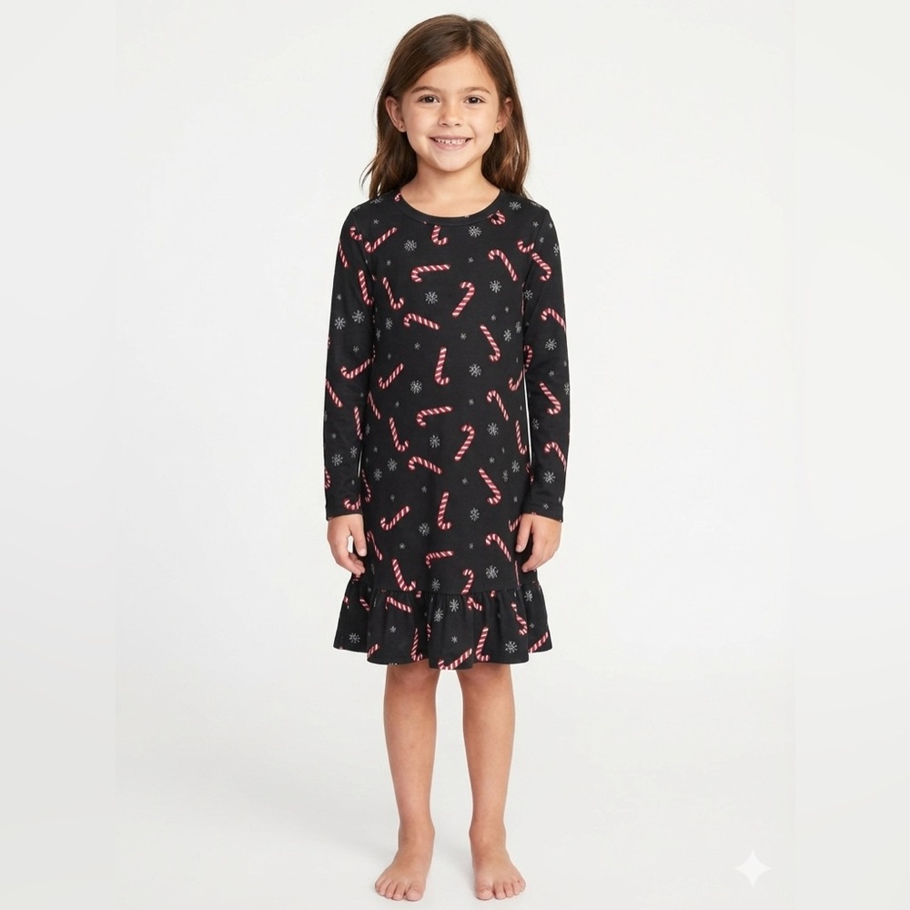 Pixie Lane Girls Candy Cane Nightgown Size 7